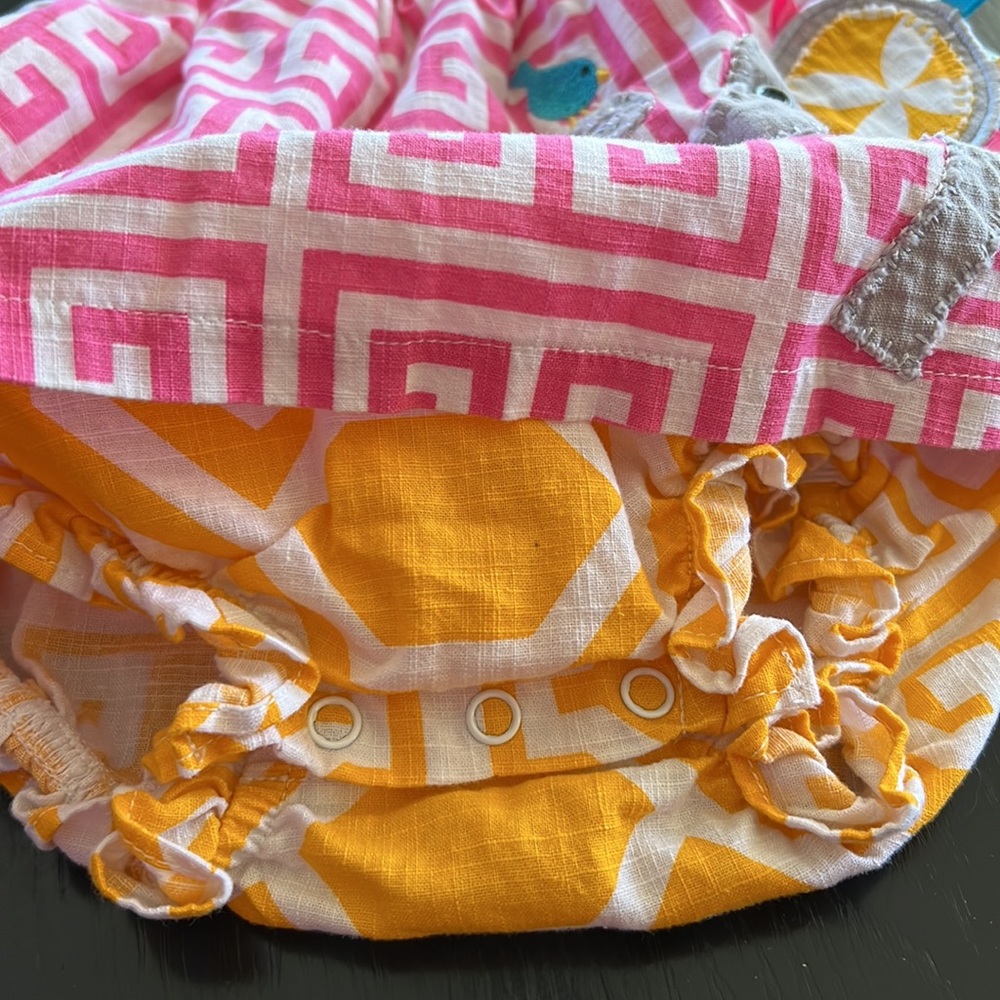 Mud Pie 6-9 Month Elephant Appliqué Bubble Romper - Picture 4 of 7